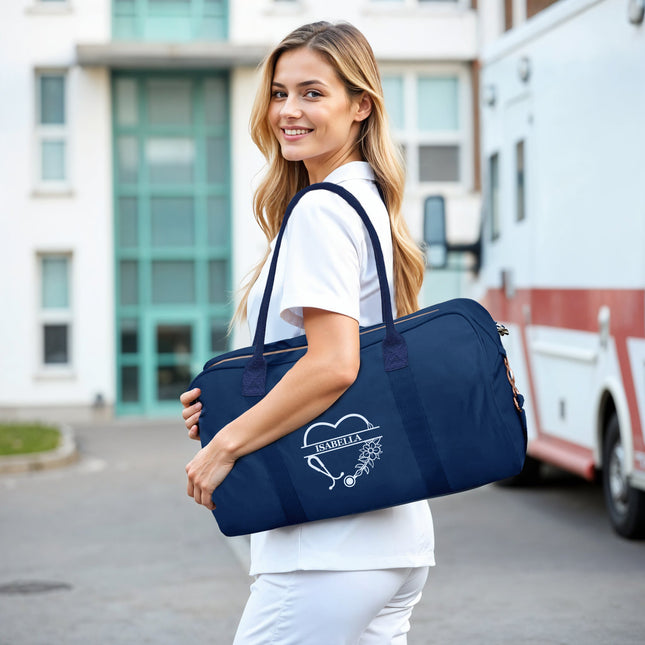 Personalized Duffle Bag with Name for Nurse