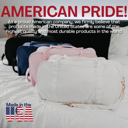 Embroidered Travel Duffle Bag with Name
