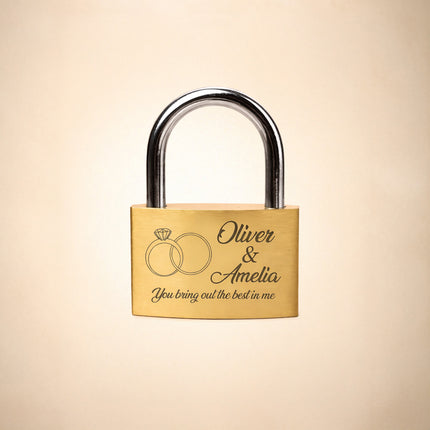 Personalized Gold Memorial Padlock with Custom Engraved Name