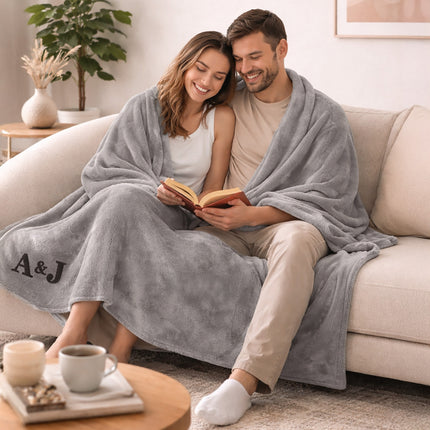 Personalized Fleece Throw Blanket – Custom Name 60x80 Cozy Gift