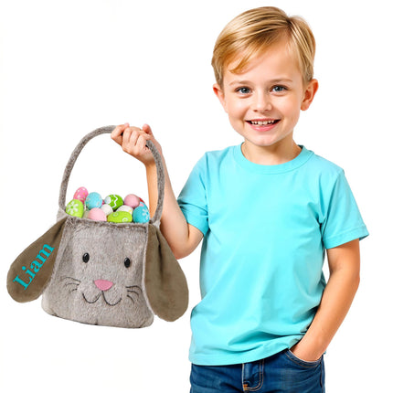 Personalized Easter Basket with Embroidered Name for Girls & Boys
