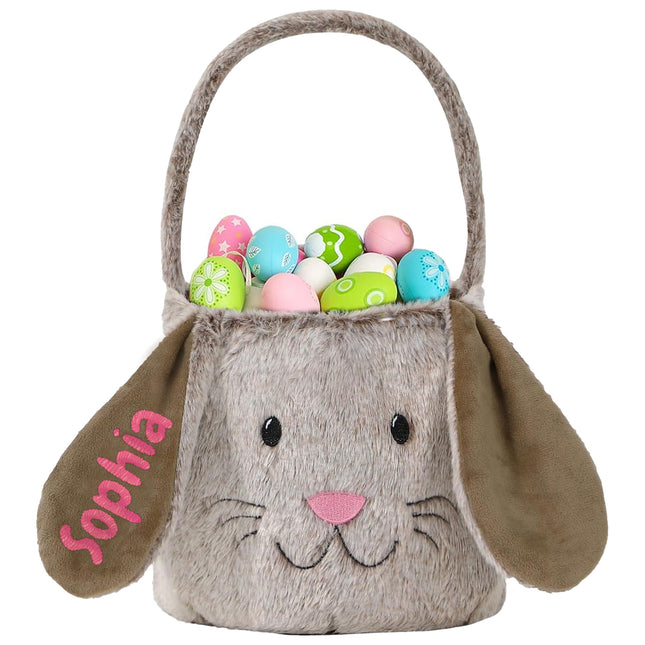 Personalized Easter Basket with Embroidered Name for Girls & Boys