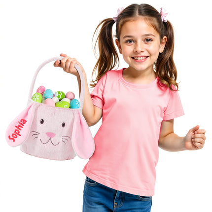 Personalized Easter Basket with Embroidered Name for Girls & Boys