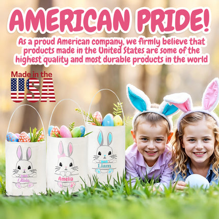 Personalized Easter Basket with Name for Girls & Boys