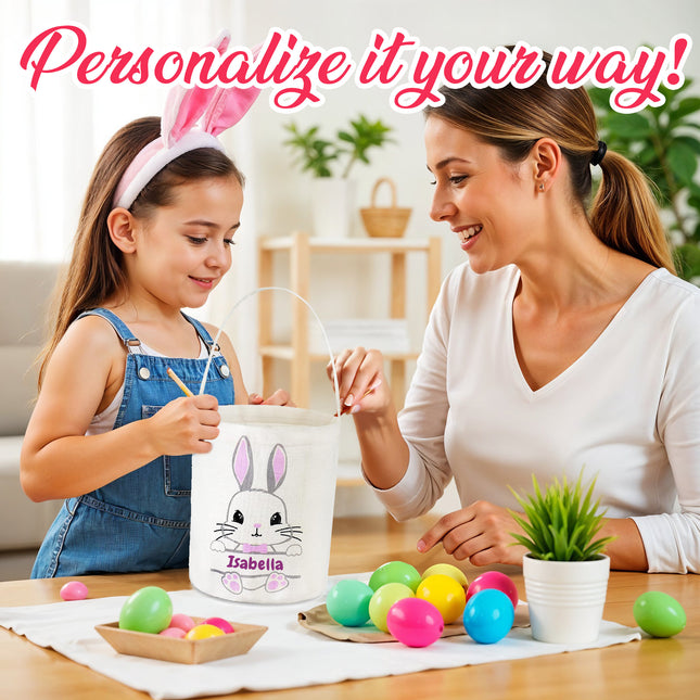 Personalized Easter Basket with Name for Girls & Boys