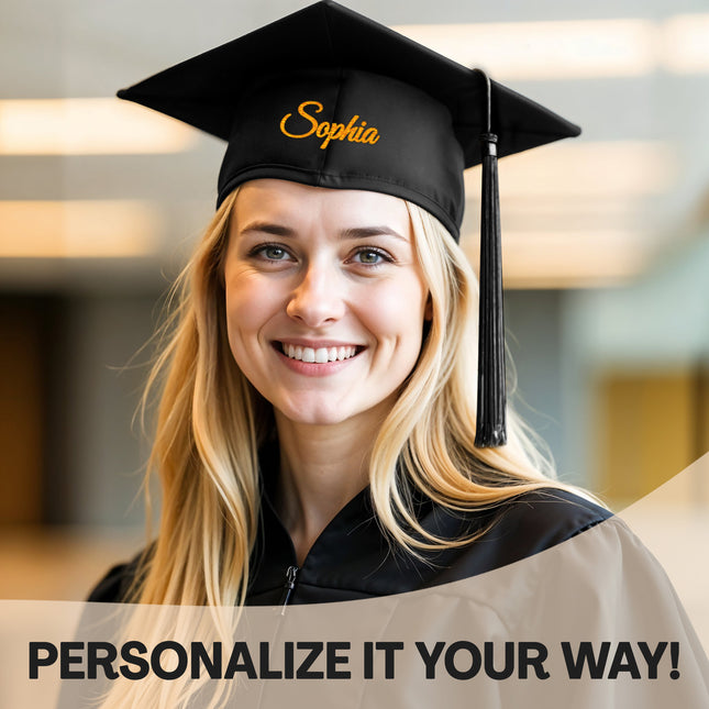 Personalized Graduation Cap with Embroidered Name