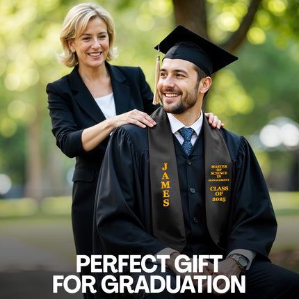 Personalized Graduation Stole with Name - 70 inches garduation sash