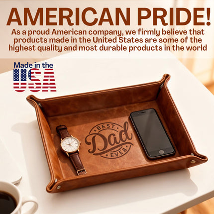 Leather Valet Tray for Best Dad