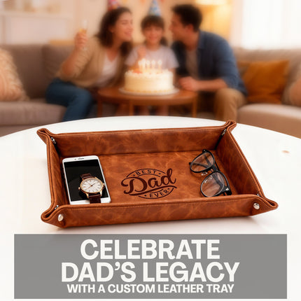 Leather Valet Tray for Best Dad