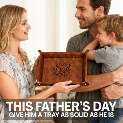 Leather Valet Tray for Best Dad