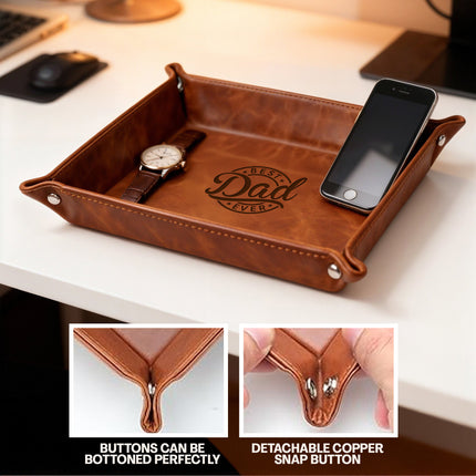 Leather Valet Tray for Best Dad