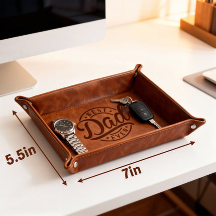 Leather Valet Tray for Best Dad