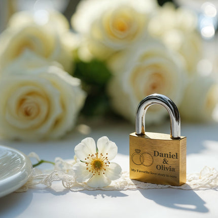 personalized engraved name brass padlock custom love locks with names and dates for couples romantic keepsake gift for anniversaries weddings or travel 40mm solid brass lock with keys