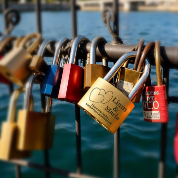 Personalized Engraved Name Brass Padlock