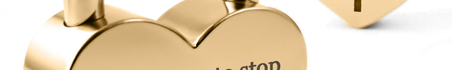 Gold Heart Shape Padlock with Custom Engraving