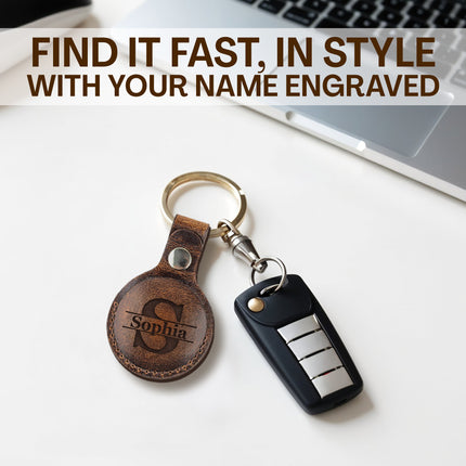 Personalized AirTag Holder Keychain
