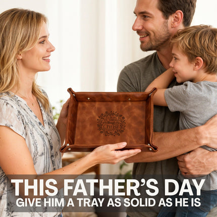 Personalized Leather Tray Philippians 4:13