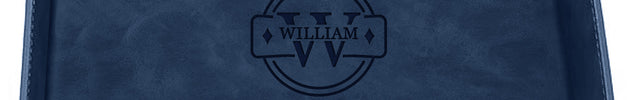Engraved Father’s Day Leather Valet Tray - Blue
