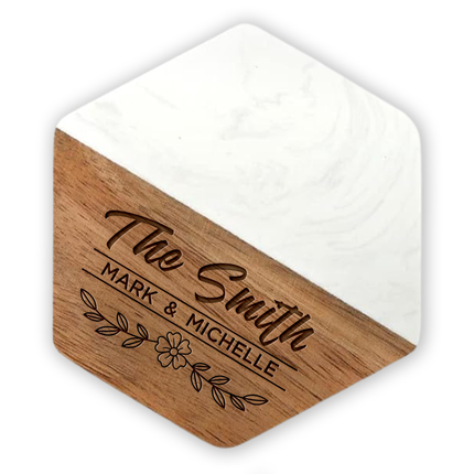 Personalized Coasters, Customized Wedding Gift for Couple - 4 pack