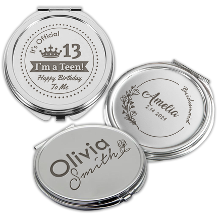 Personalized Engraved Compact Mirror
