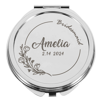 Personalized Engraved Compact Mirror