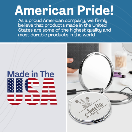 Personalized Engraved Compact Mirror