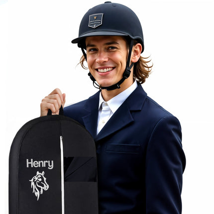 Embroidered Horse Show Breathable Black Uniform Bags