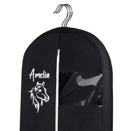 Embroidered Horse Show Breathable Black Uniform Bags
