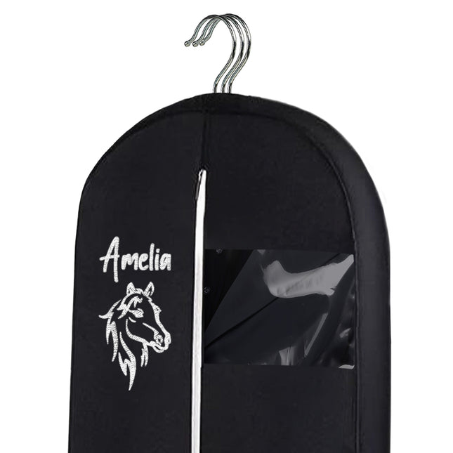 Embroidered Horse Show Breathable Black Uniform Bags