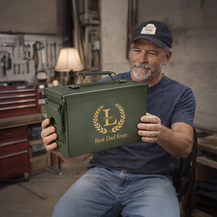 Personalized Ammo Box with Engraved Name – Custom Metal Box Gift for Him