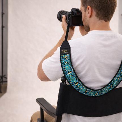 Custom Embroidered Pink Camera Strap – Personalized DSLR Strap