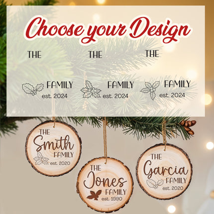 Personalized Christmas Ornaments with Customized Family Name