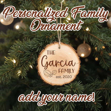 Personalized Christmas Ornaments with Customized Family Name