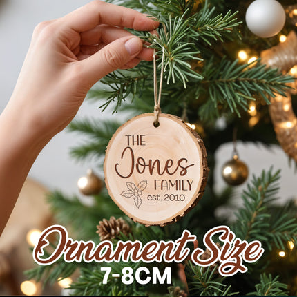 Personalized Christmas Ornaments with Customized Family Name
