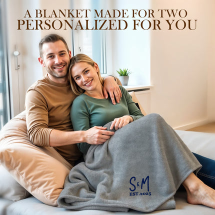 Personalized Blanket with Embroidered Name