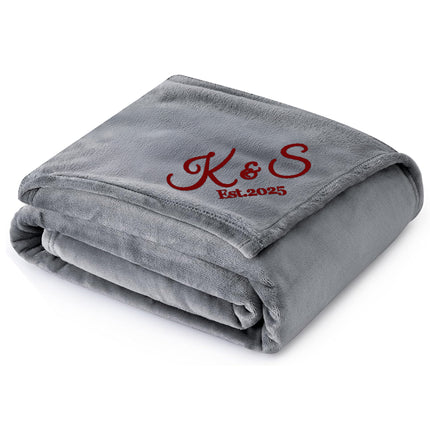 Personalized Blanket with Embroidered Name