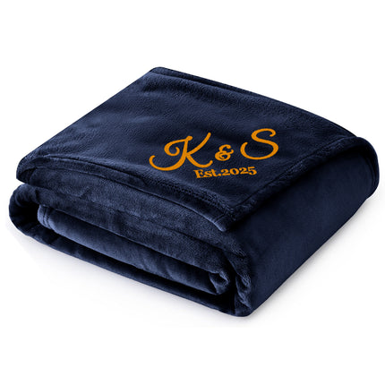 Personalized Blanket with Embroidered Name