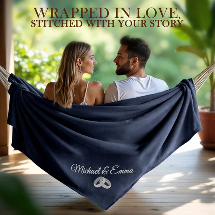 Personalized Blanket with Embroidered Name