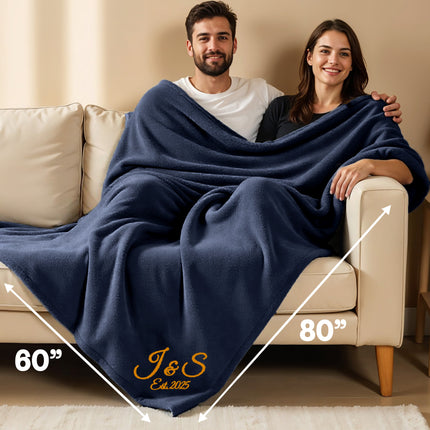 Personalized Blanket with Embroidered Name
