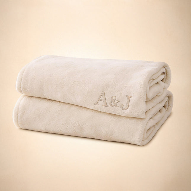 Personalized Fleece Throw Blanket – Custom Name 60x80 Cozy Gift