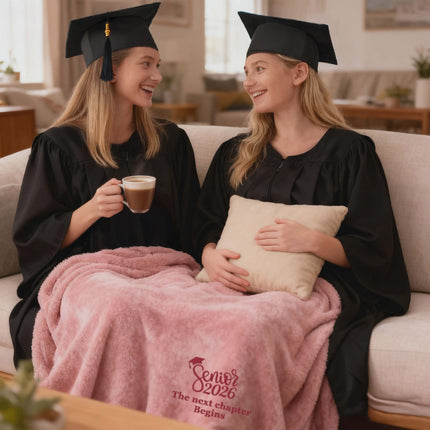 Personalized Fleece Throw Blanket – Custom Name 60x80 Cozy Graduation Gift Class of 2026