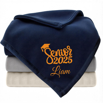 Custom Fleece Throw Blanket for Graduation