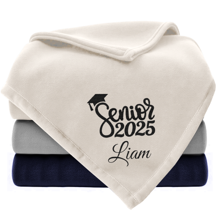 Custom Fleece Throw Blanket for Graduation