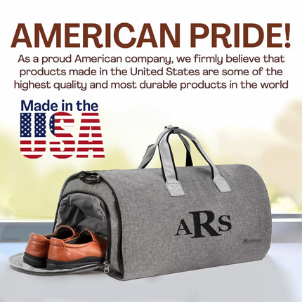 Convertible Garment Bags for Travel with Embroidered Name