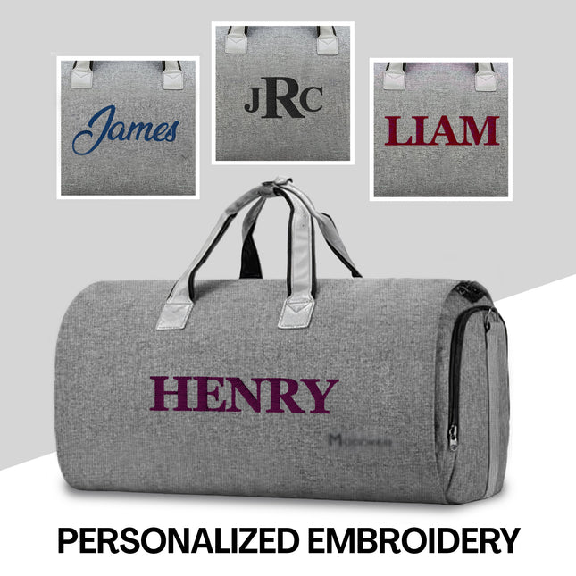 Convertible Garment Bags for Travel with Embroidered Name