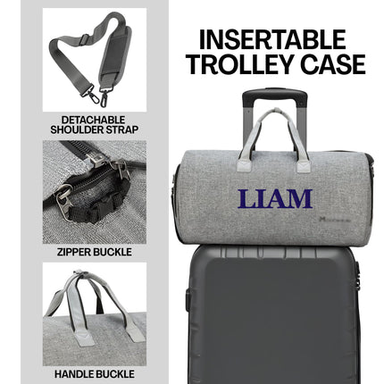 Convertible Garment Bags for Travel with Embroidered Name