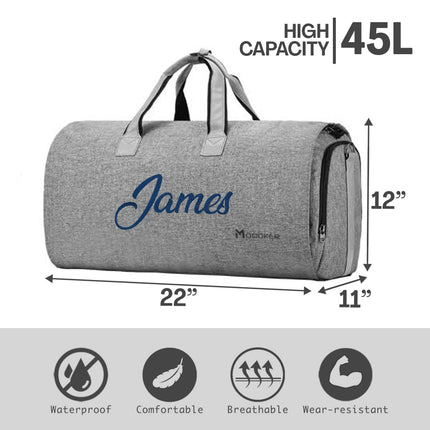 Convertible Garment Bags for Travel with Embroidered Name
