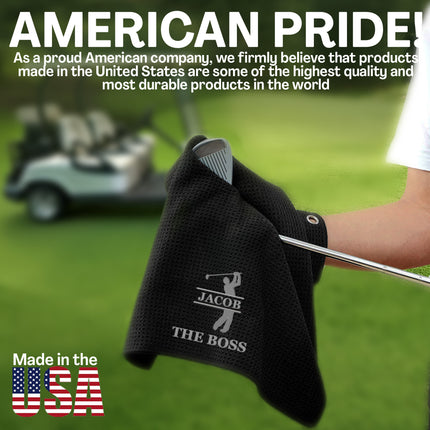 Personalized Embroidery Golf Towel with Clip