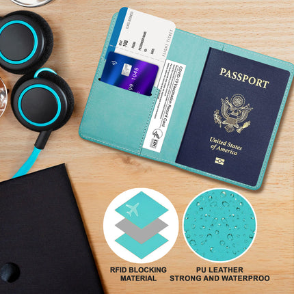 Personalized Passport Holder Cover Case with Engraved Name