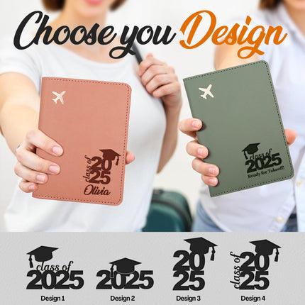 Personalized Passport Holder Cover Case with Engraved Name